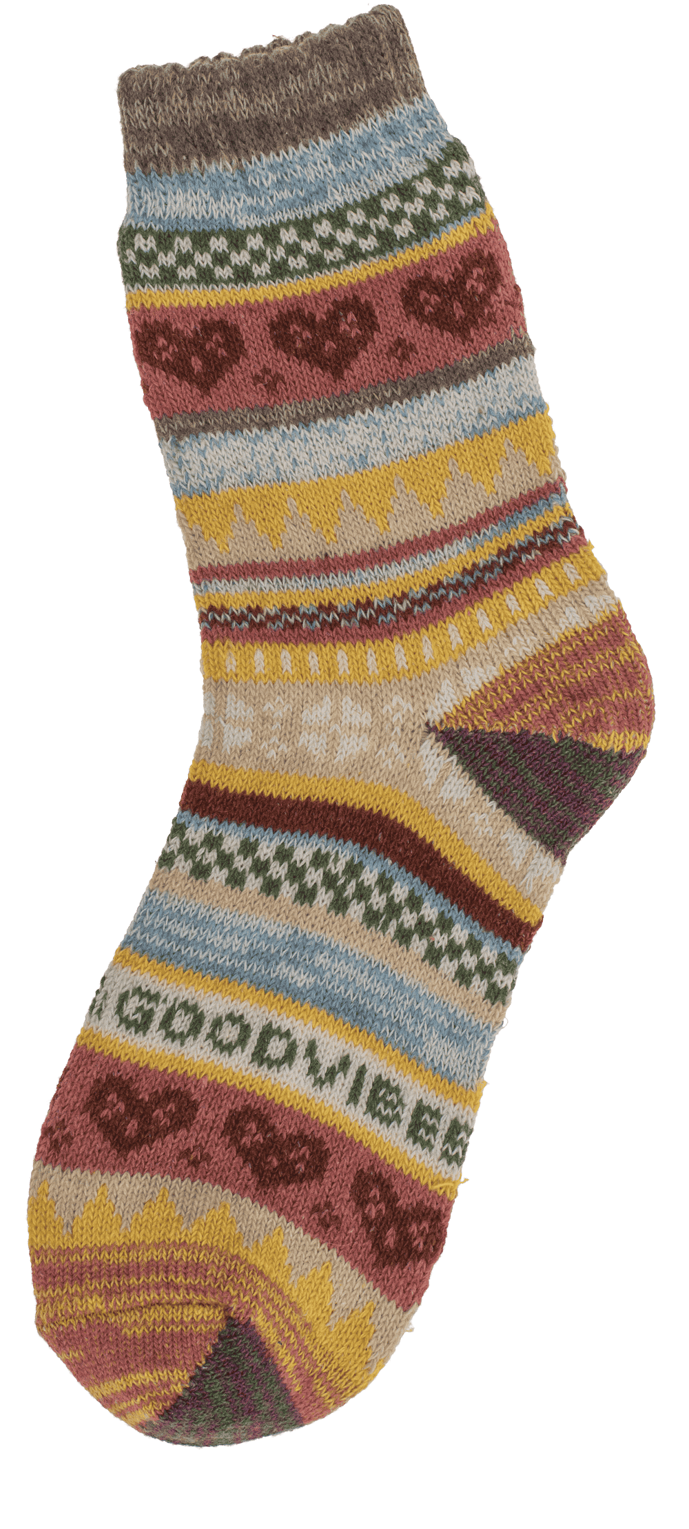 Knitted socks for woman, Good Vibes,