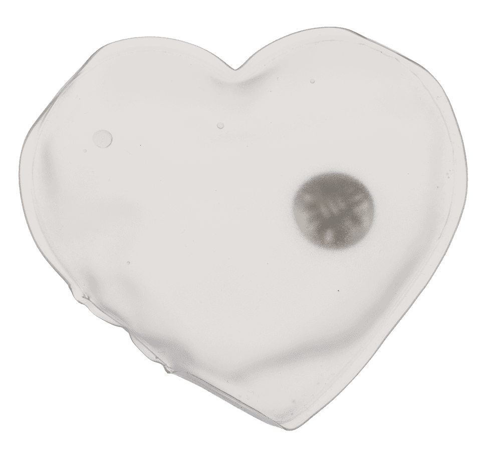 Hand warmer, Heart, with felt cover,