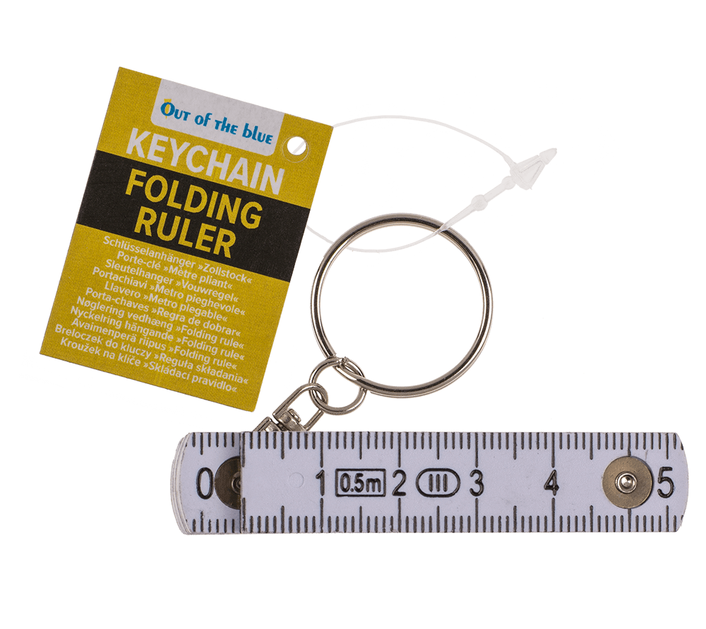 Keychain, Plastic Folding Ruler,