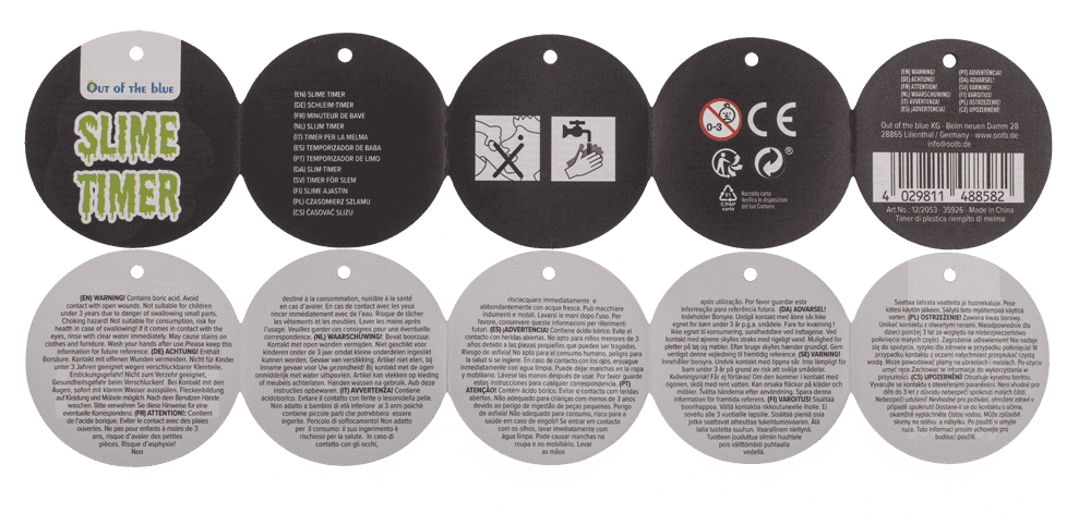 Slime timer, ca. 120 g.,