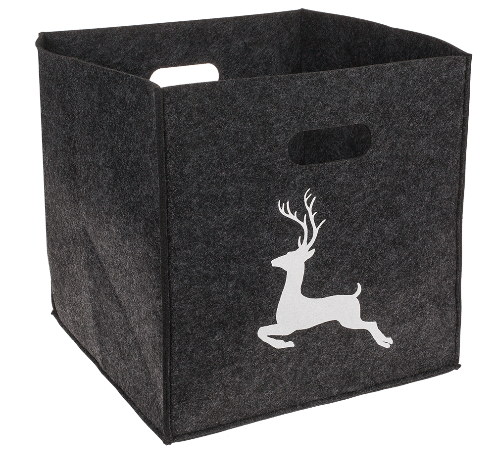 Felt storage box, Deer/Deer head,