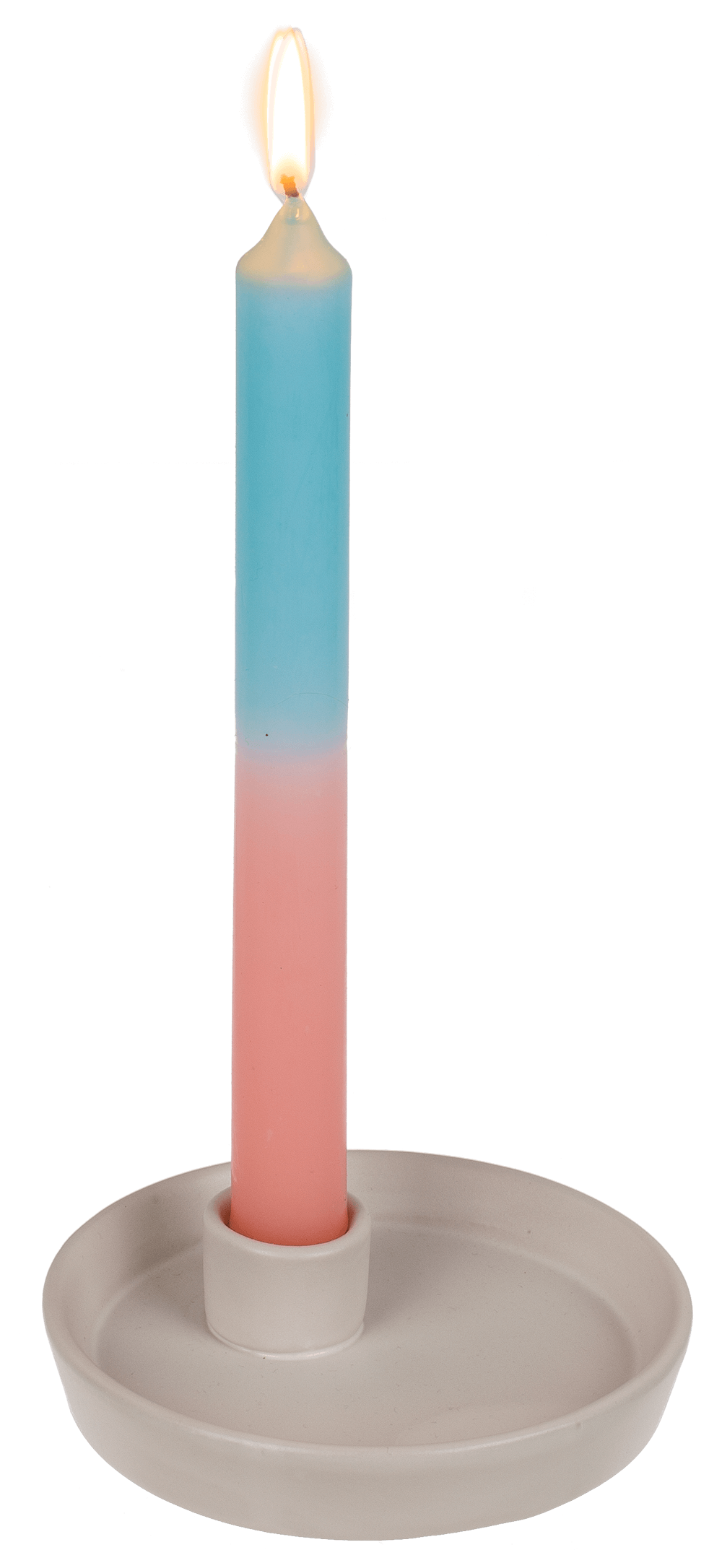 Stick candle with color gradient,