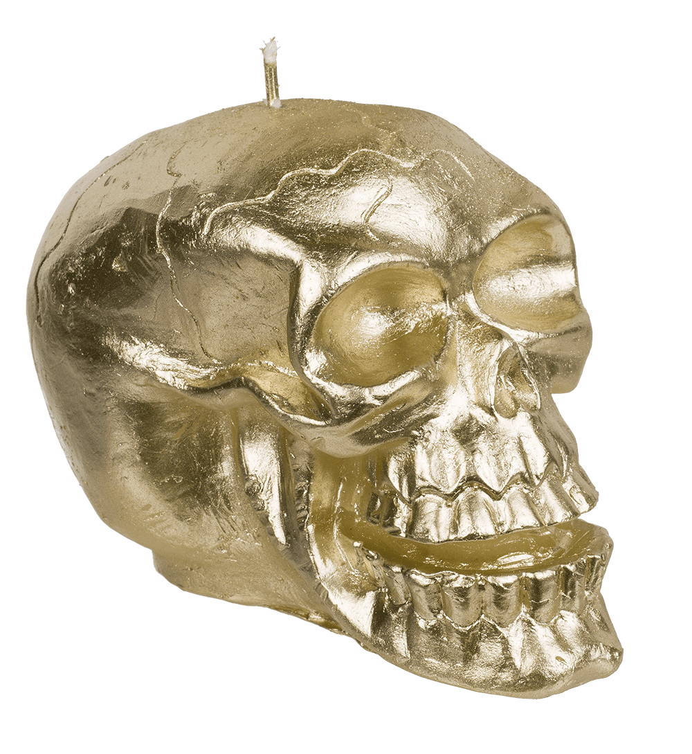 Candle, skull, ca. 12 x 7,5 x 8,5 cm,