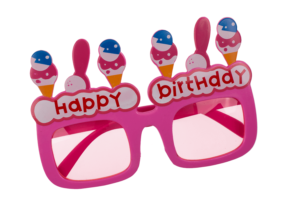 Fun glasses, happy birthday,