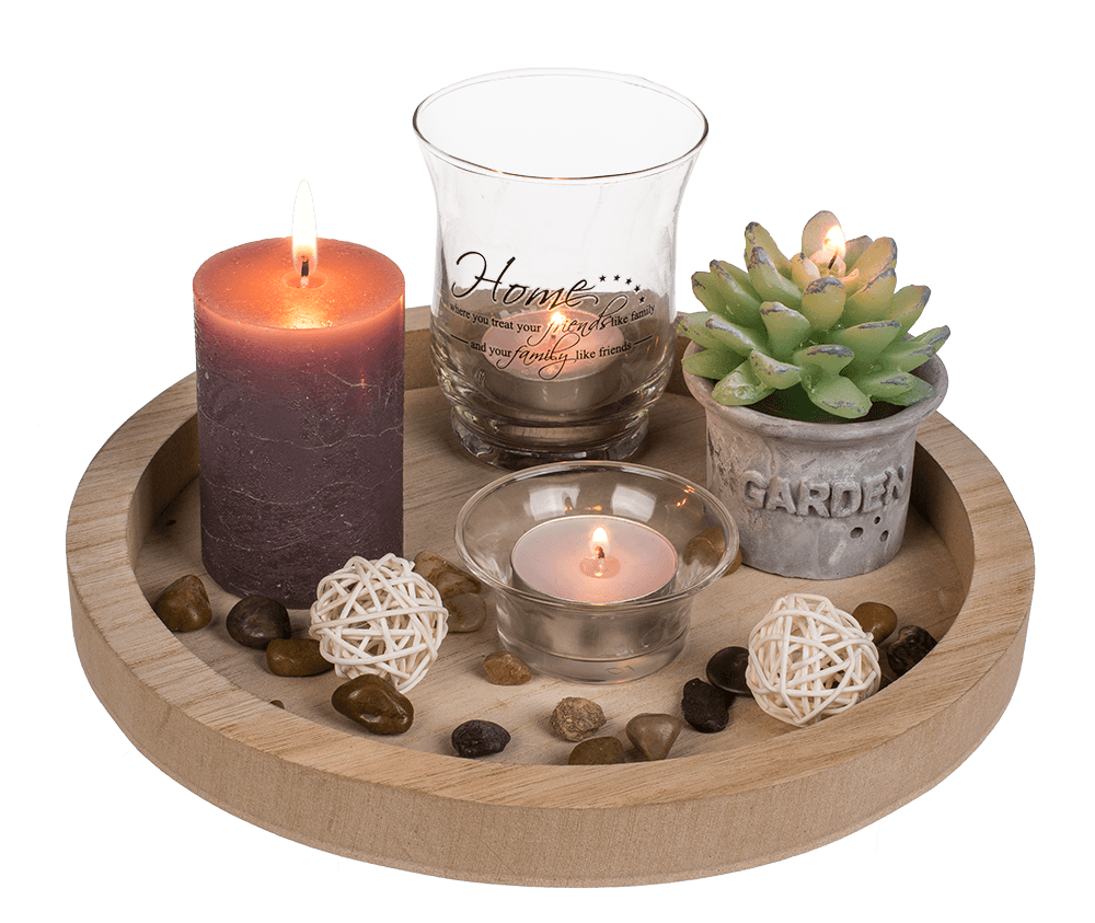 Natural coloured Wooden Plate, round