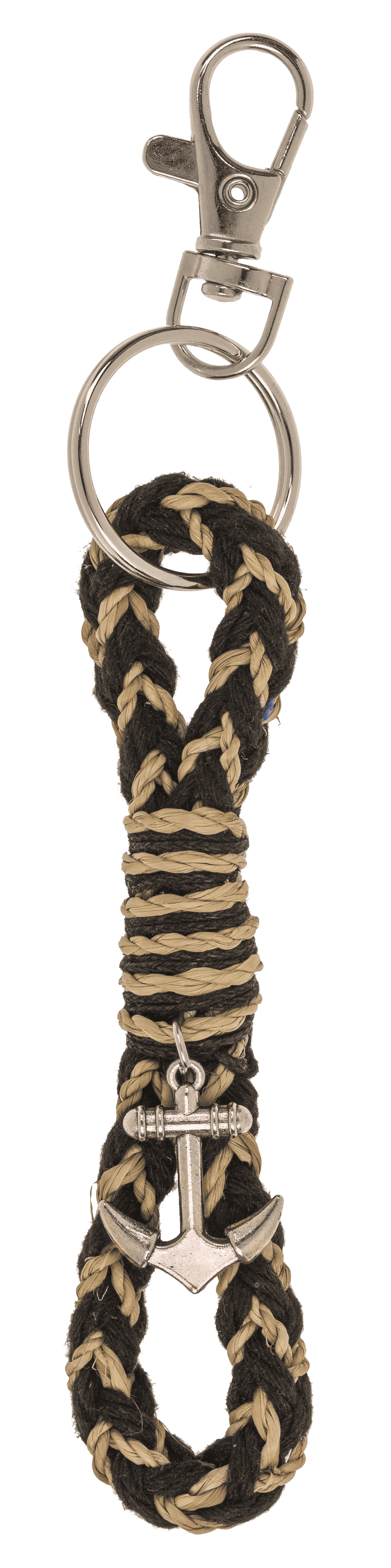 Metal key chain, anchor, 11 cm,