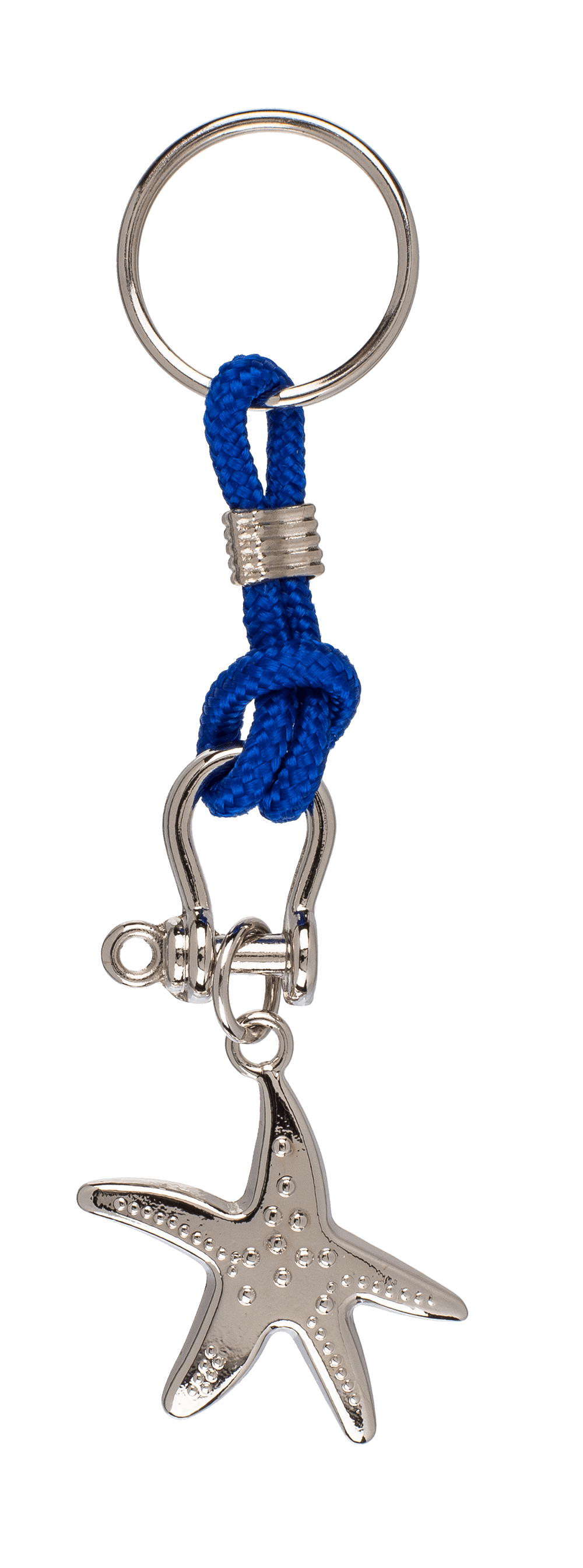 Metal keychain with cord, Maritime,