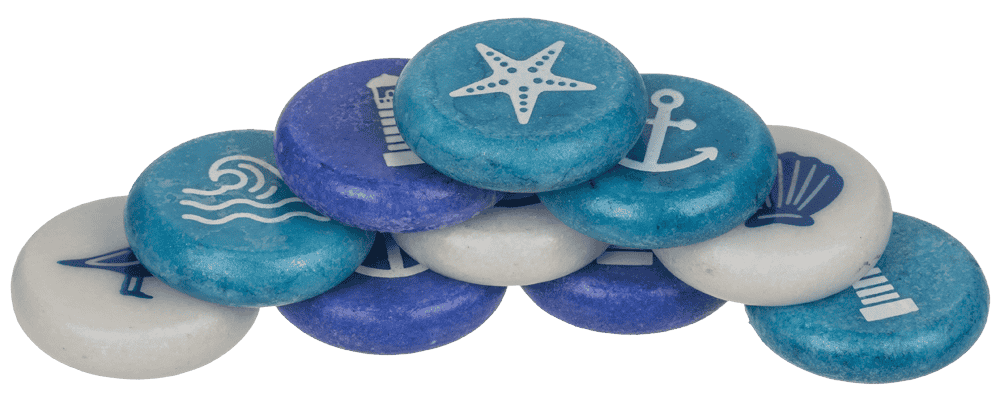 Printed marble stones, Maritime. 3,5 cm,