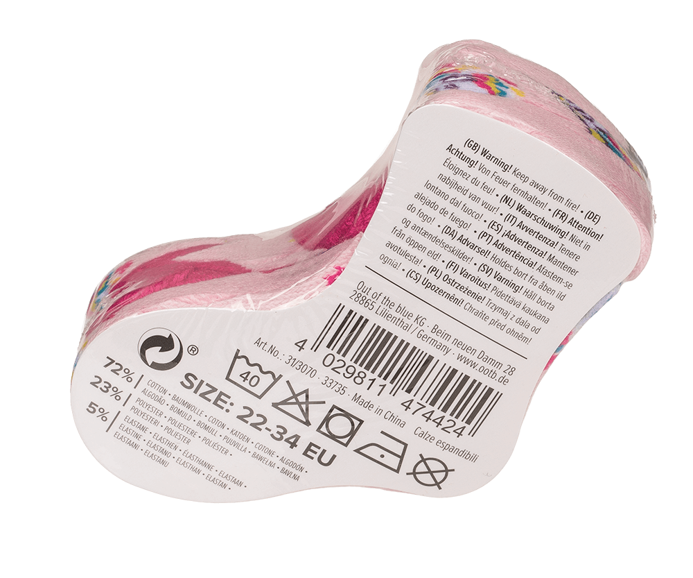 Magic kids socks, comic unicorn, 1 pair,