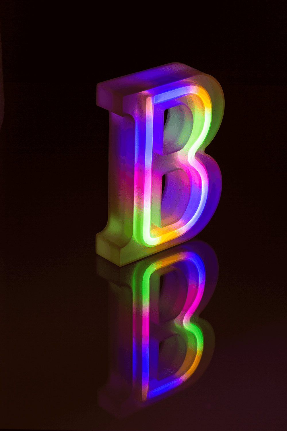 Neon Light Letter, B, Height: 16 cm, for