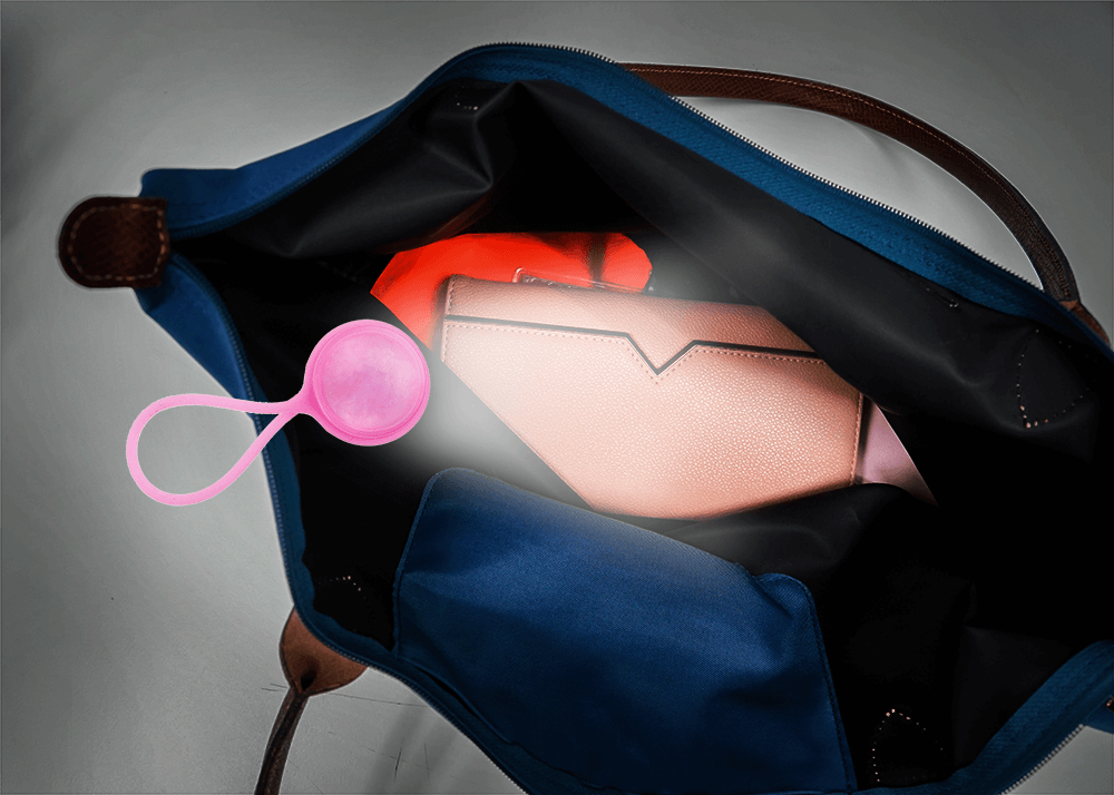 LED Lamp with silicone strap, ca. 8 cm,