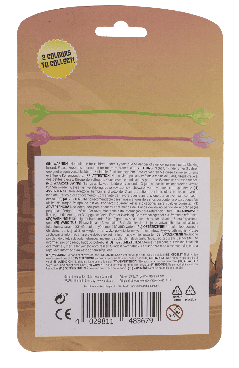 Stretchy/Sticky Dinosaur Claw, approx. 34,5 cm,