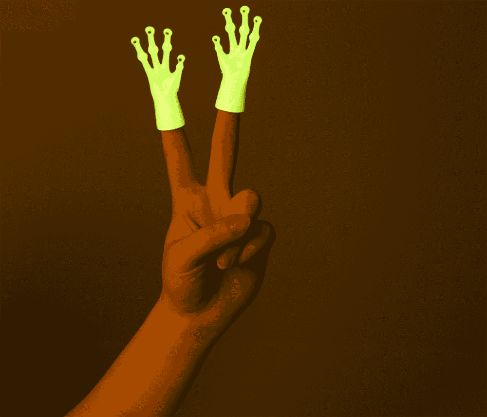 Finger puppet, Alien-Hands, Glow in the Dark,