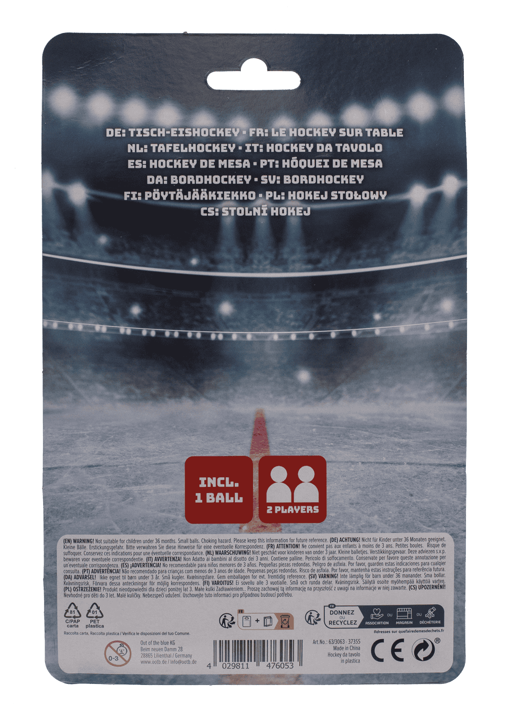 Tabletop Ice Hockey, incl. 1 ball,