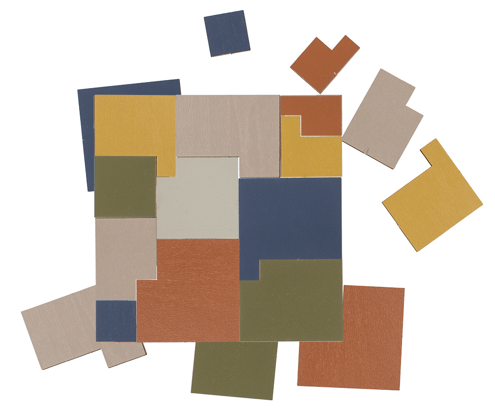 Wooden Puzzle, 8 ass.,