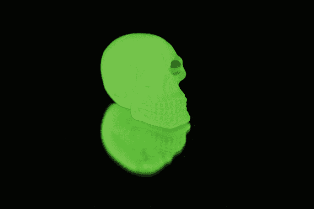 Little Skull, glow in the dark,