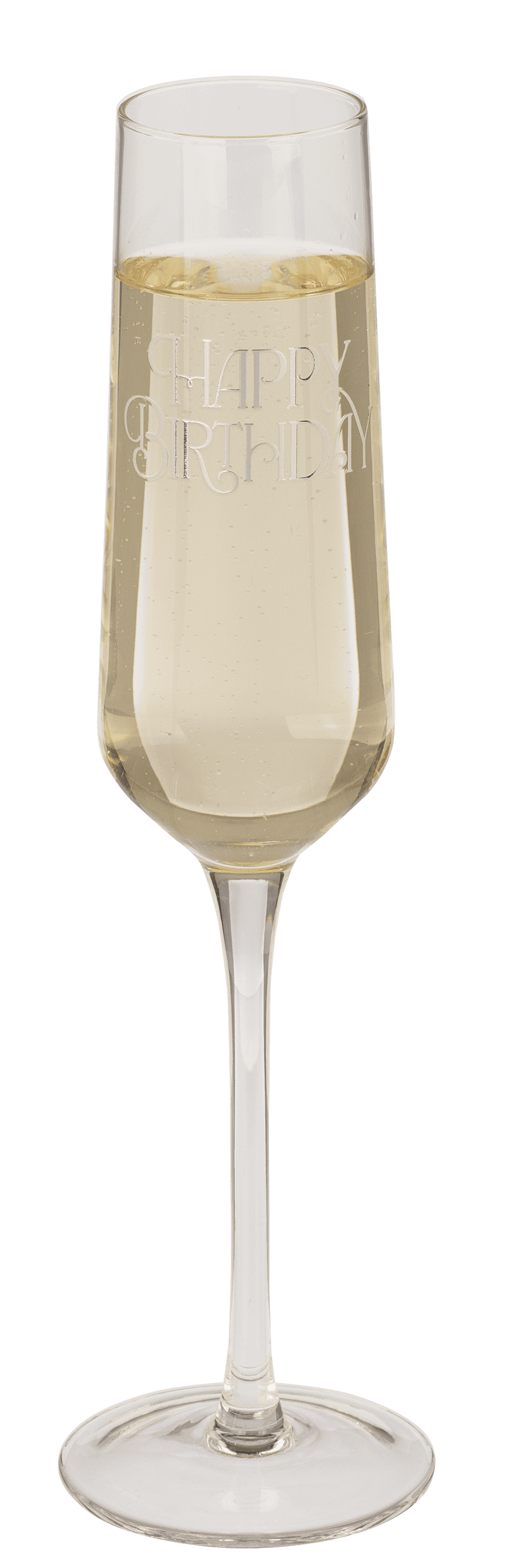 Champagne glass set, Happy Birthday, 7 x 26 cm,