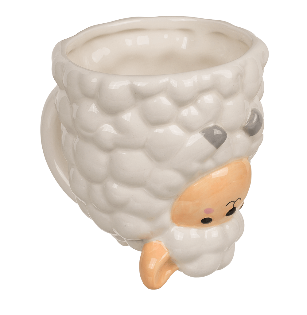 Upside Down Mug, Sheep, ca. 12 x 14 cm, dolomite