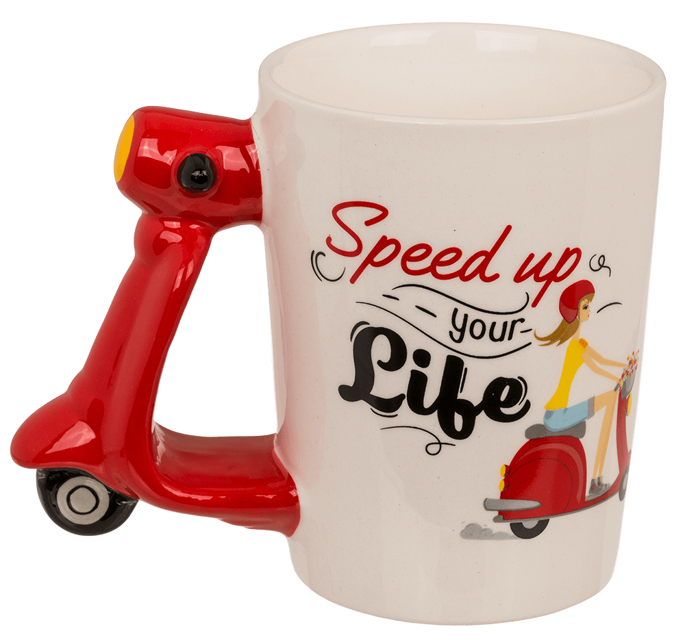Mug, Scooter, Stoneware,