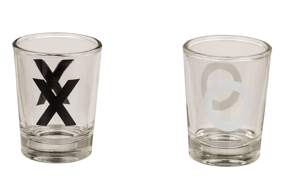 Drinking Game, Tic Tac Toe with 9 glasses,