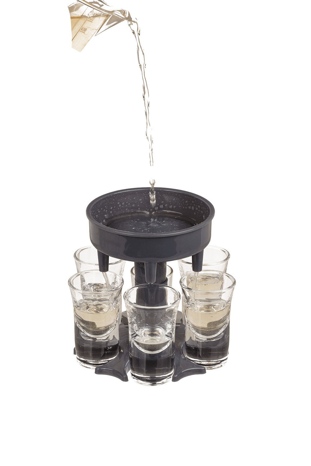 Shot Glass Dispenser, with 6 shot glasses,