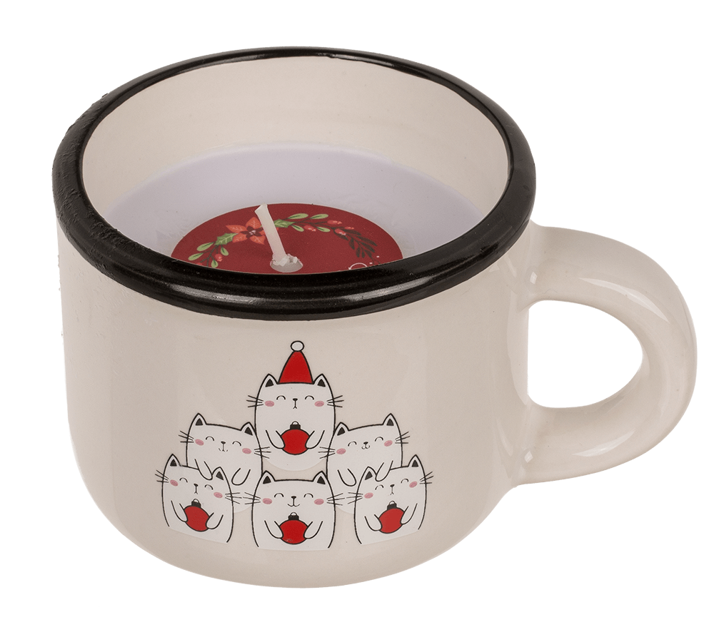 Candle in dolomite cup, Christmas,