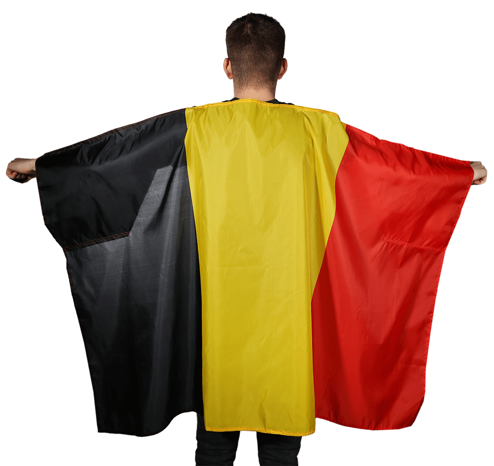 Fan cape, Belgium flag,