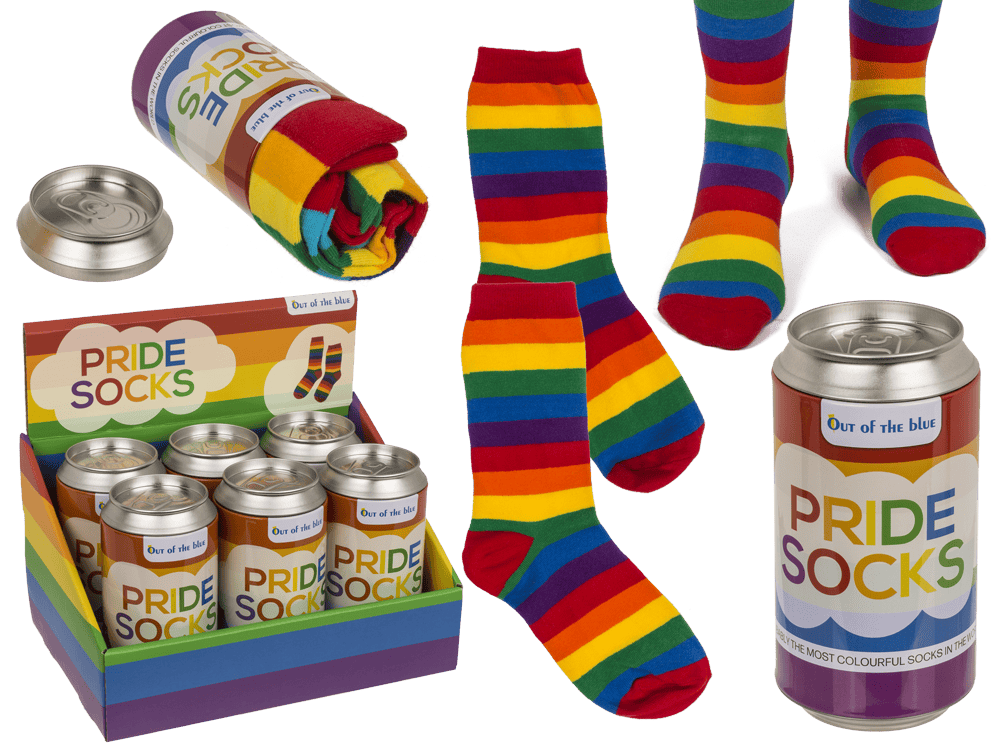 Socks, Rainbow, one size, 80% cotton,