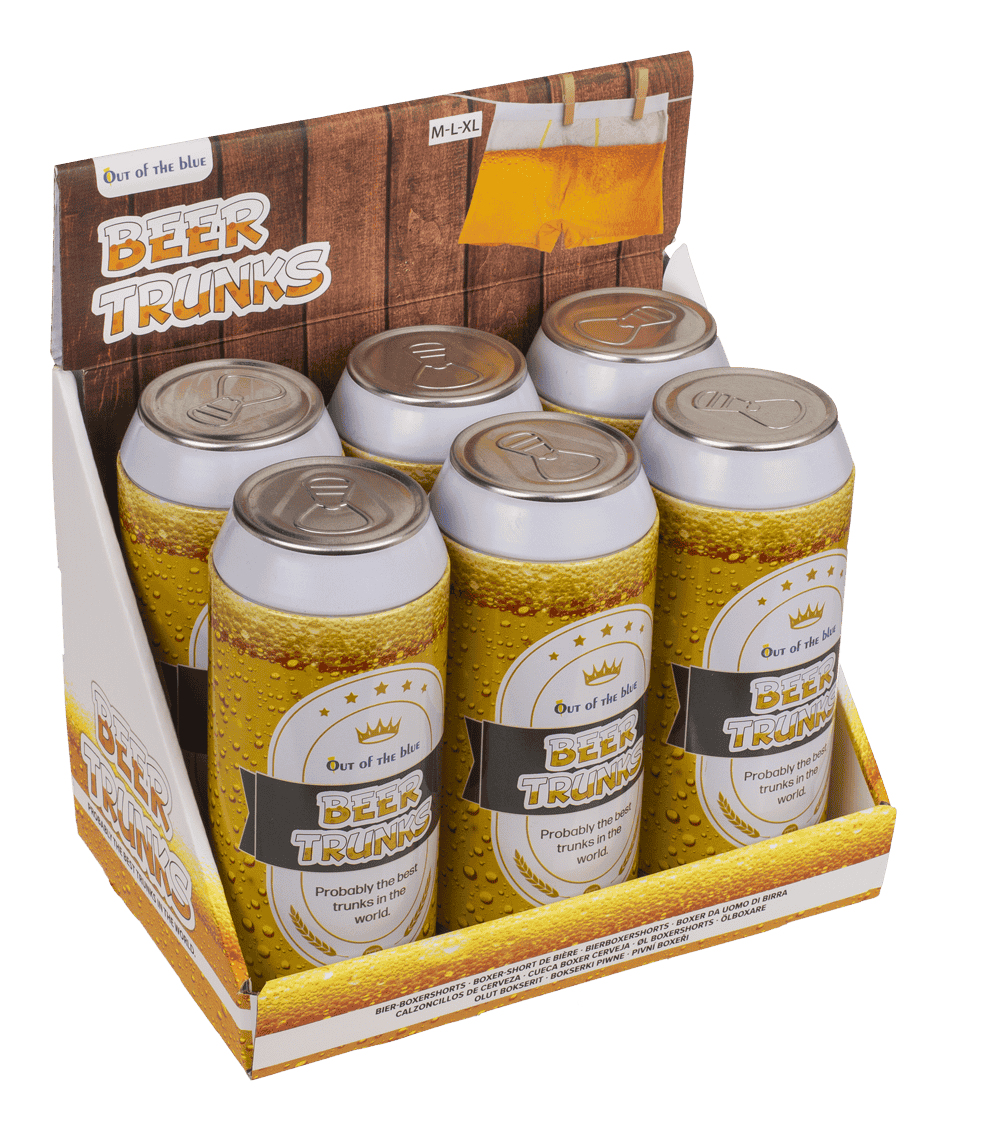 Beer Trunks in Tin, 3 sizes ass., (2xM, 3xL, 1xXL)