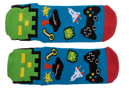 Socks, with ABS sole, Game Over, one size,
