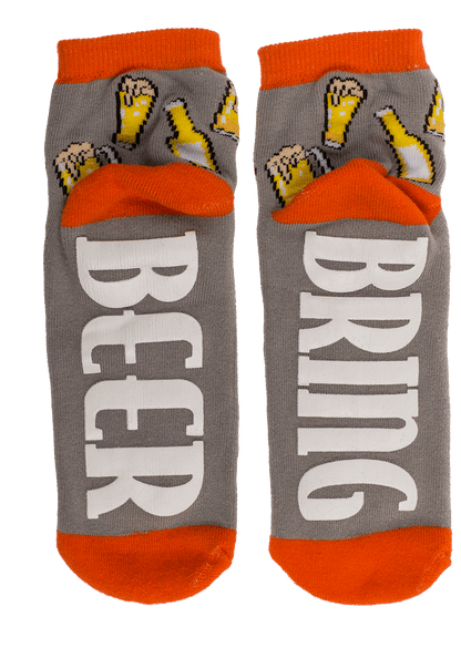 Socks, with ABS sole, Bring Beer, one size,