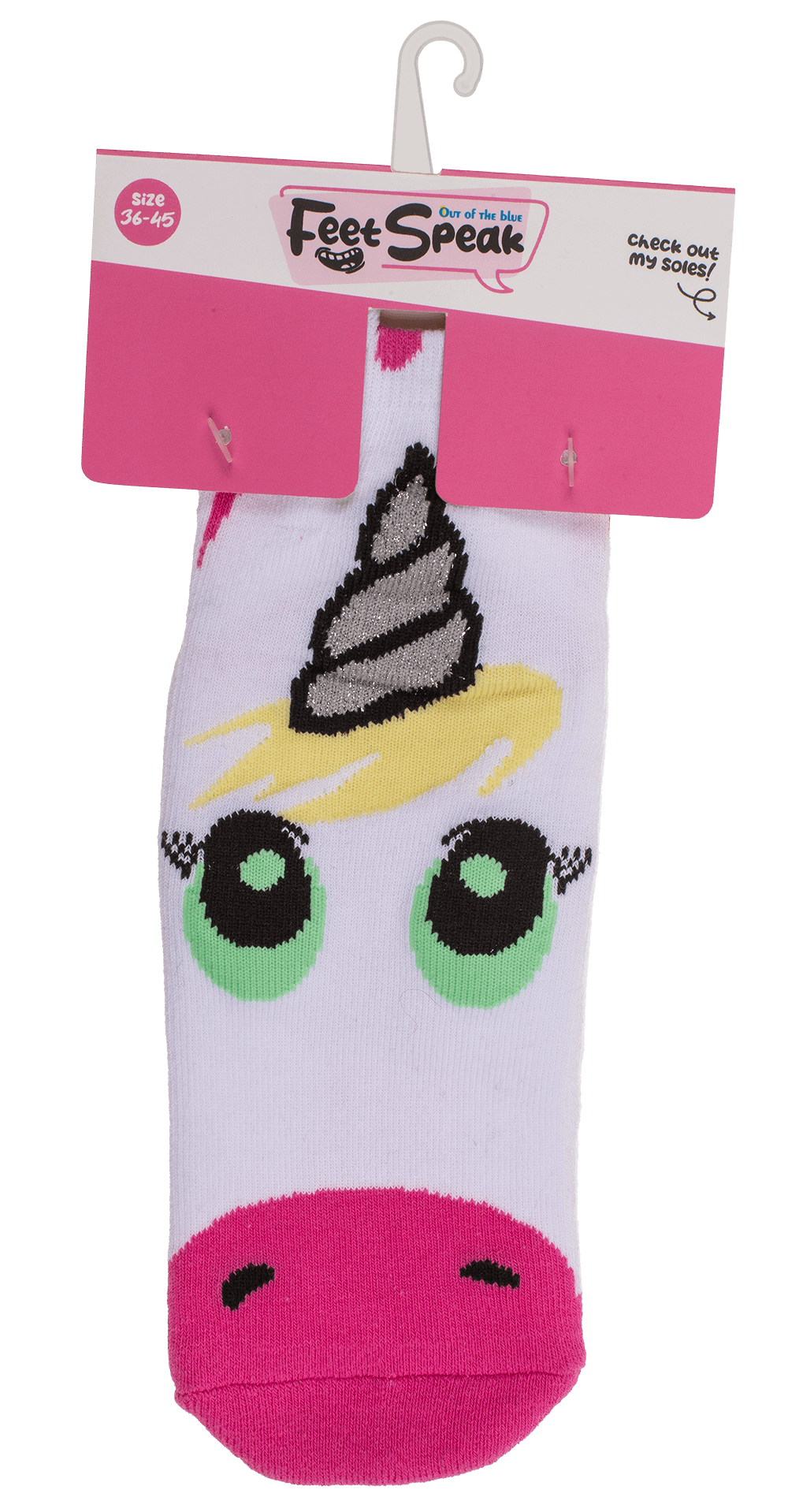 Socks, with ABS sole, 99 % Unicorn, one size,
