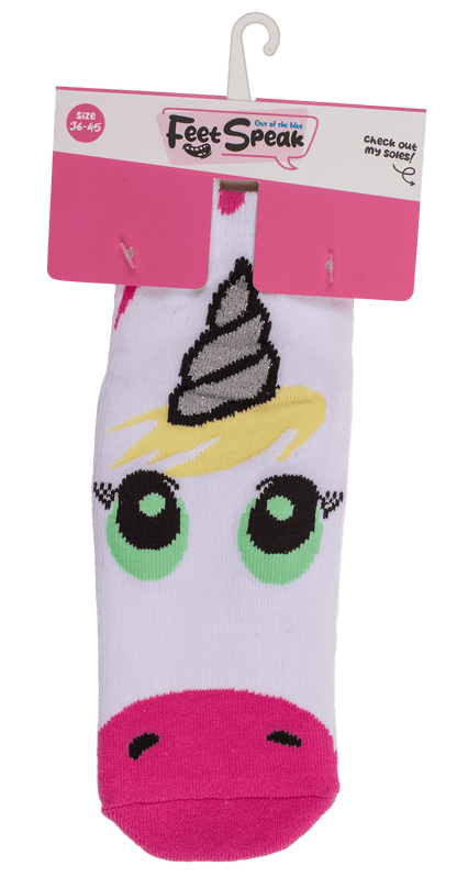 Socks, with ABS sole, 99 % Unicorn, one size,