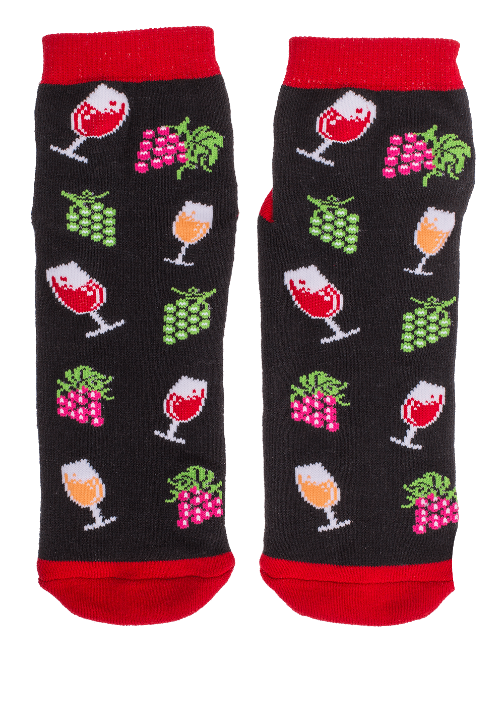 Socks, with ABS sole, Wine Time, one size,