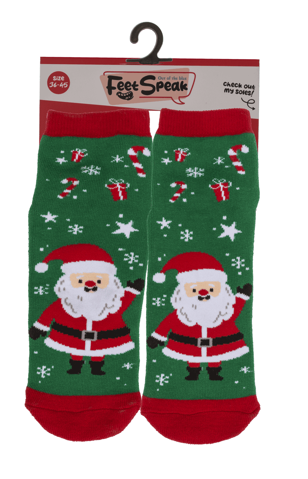 Socks, with ABS sole, Merry XMas, one size,