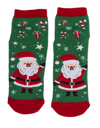 Socks, with ABS sole, Merry XMas, one size,