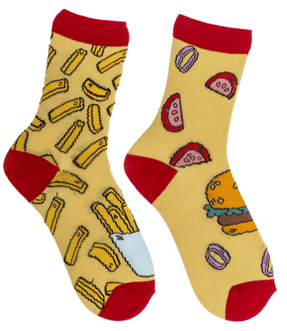Socks, Fries & Burger, size 36-42,
