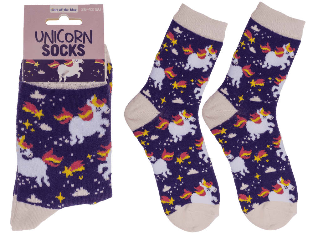 Socks, Unicorn, size 36-42,