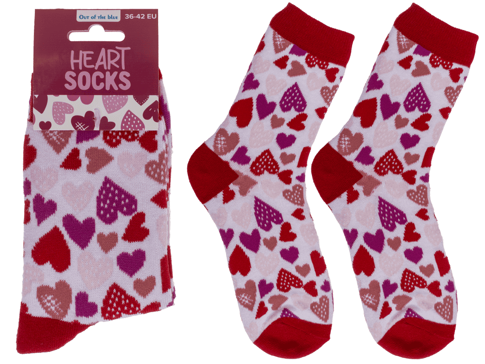 Socks, Hearts, size 36-42,