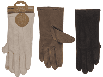 Faux suede winter gloves,