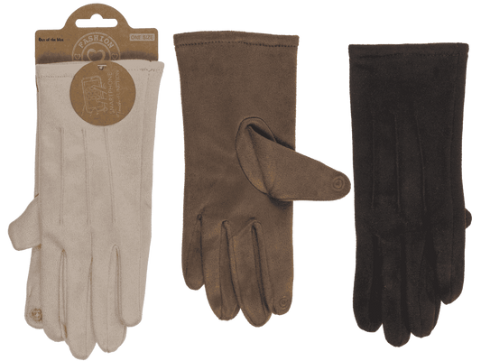 Faux suede winter gloves,
