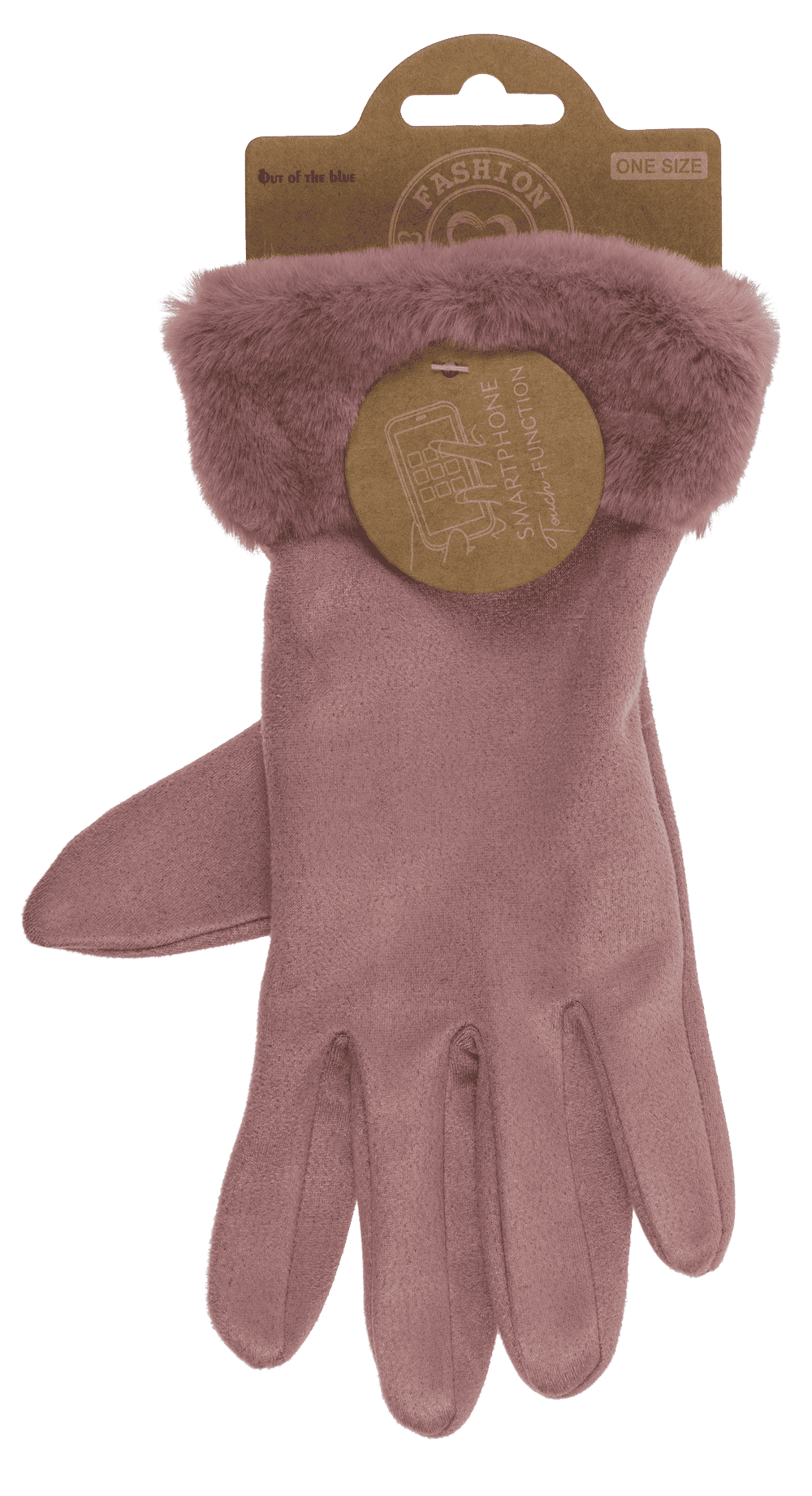 Faux suede winter gloves,