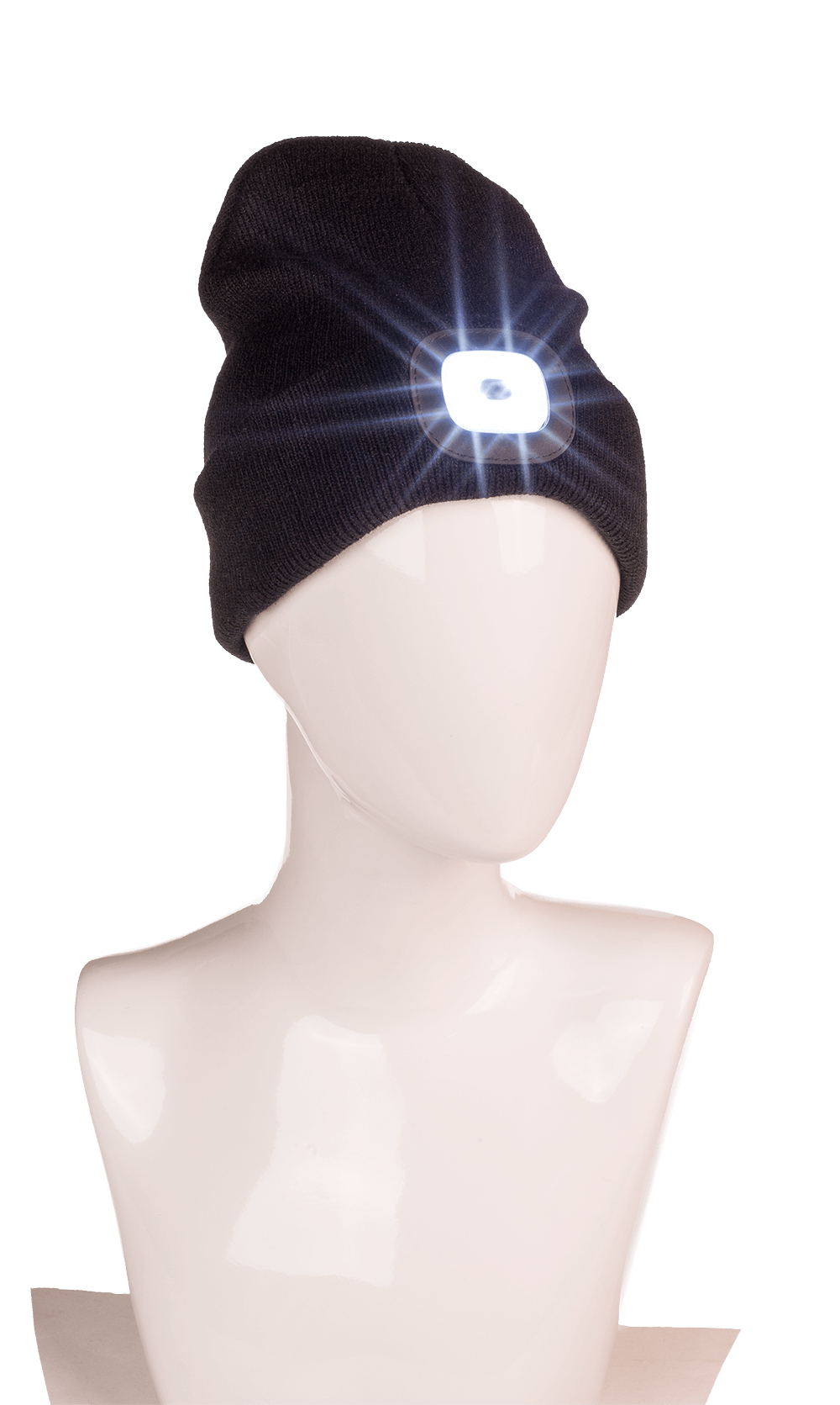 Black cap with 4 LED (incl. batteries),