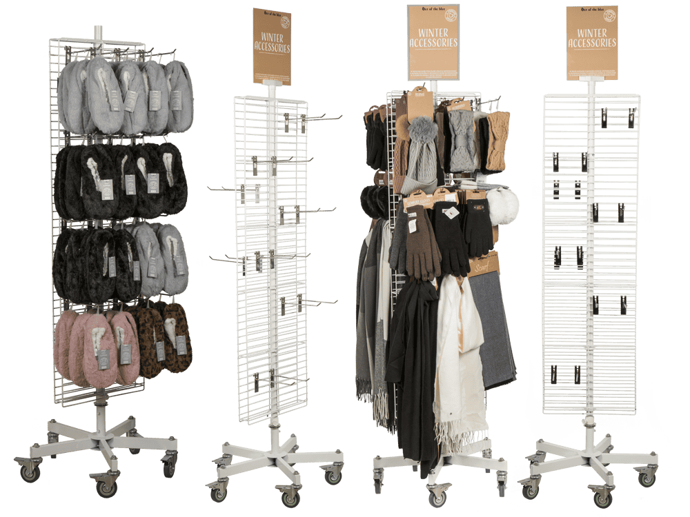 Turnable grid stand, white,