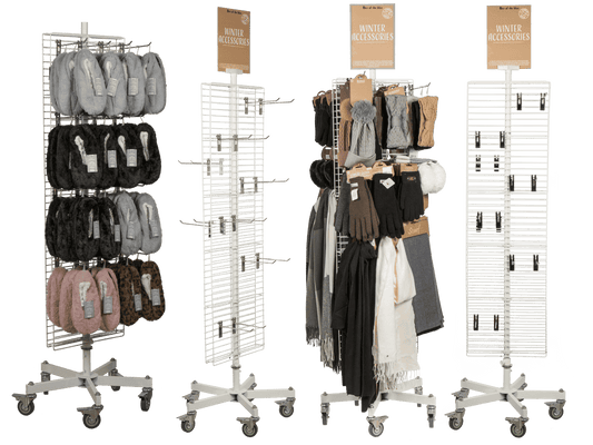 Turnable grid stand, white,