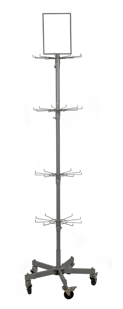 Floor display. Revolving stand, 5 layers a 8 hooks