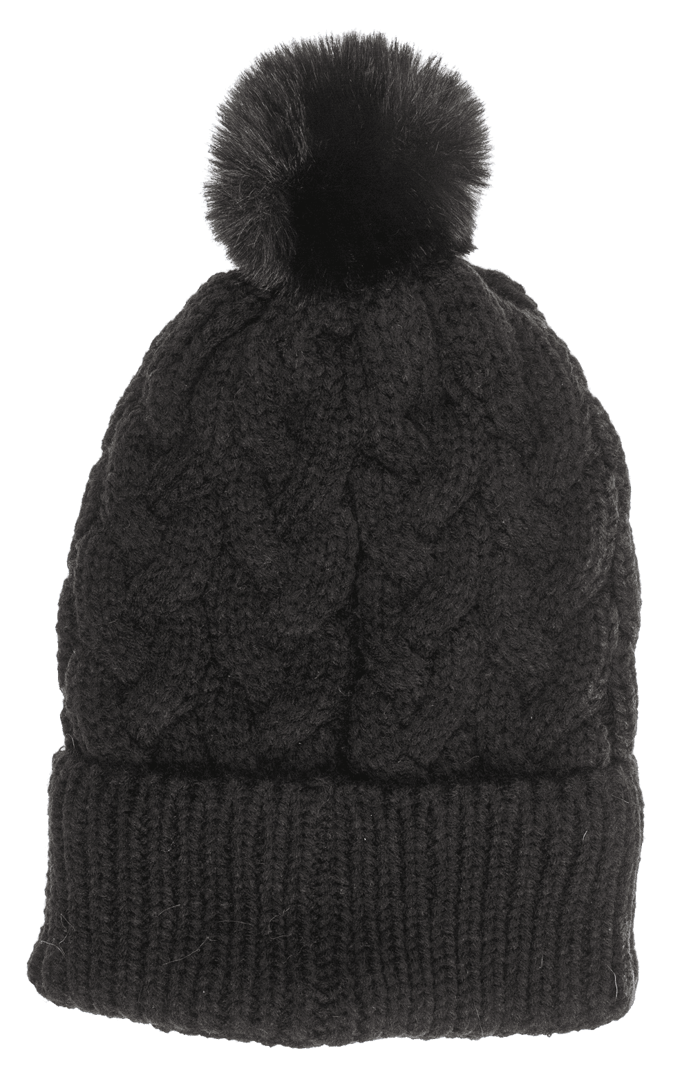 Comfort cap with artificial fur, Cable Stitch,
