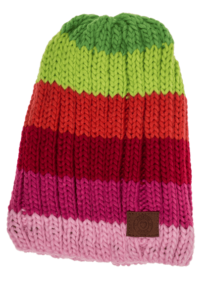 Kids Comfort cap with pompom, Rainbow Colours