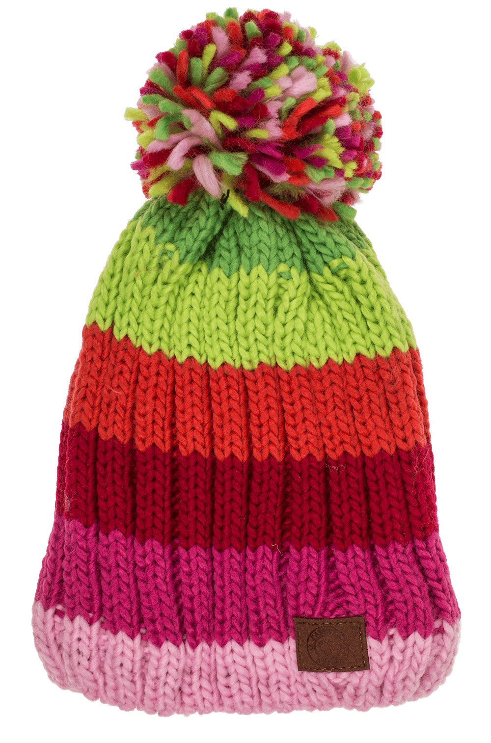 Kids Comfort cap with pompom, Rainbow Colours