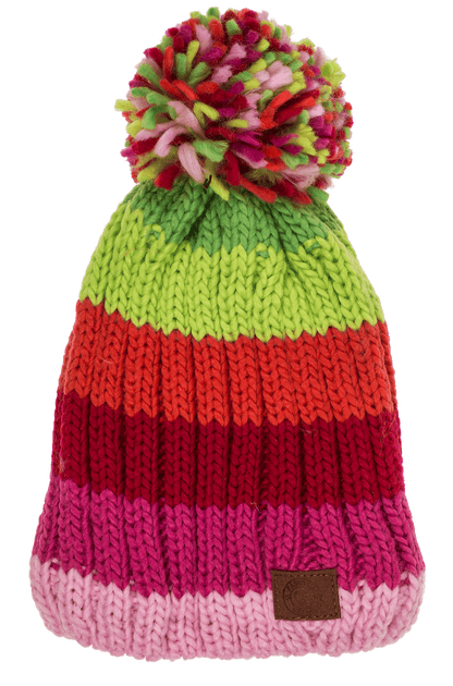 Kids Comfort cap with pompom, Rainbow Colours
